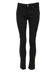 Dolce & Gabbana Black Cotton Skinny Mid Waist Denim Jeans