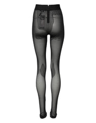 Dolce & Gabbana Black Nylon Leggings Stretch Pants