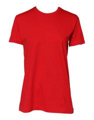 Dolce & Gabbana Red Cotton Crew Neck Short Sleeves T-shirt