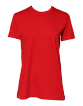 Dolce & Gabbana Red Short Sleeves Crew Neck Casual Top T-shirt