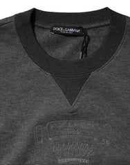 Dolce & Gabbana Gray DG Logo Embroidered Pullover Sweater