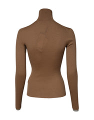 Dolce & Gabbana Brown Knit Long Sleeves Turtleneck Sweater