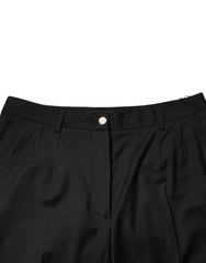 Dolce & Gabbana Black Polyester Tapered Women Trouser Pants