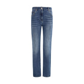 Brunello Cucinelli Blue Cotton Skinny Jeans