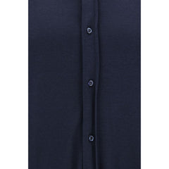 Brunello Cucinelli Blue Silk Shirt