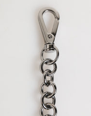Dolce & Gabbana Black White DG Rubber Logo Silver Men Keychain Keyring