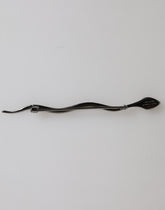 Dolce & Gabbana Black Brass Crystal Spilla Serpente Mens Brooch Pin