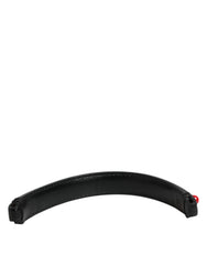 Dolce & Gabbana Black Embellished Leather Bag Handle Women Shoulder Strap