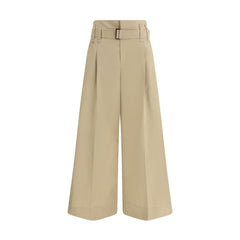 Brunello Cucinelli Beige Cotton Cropped Pants