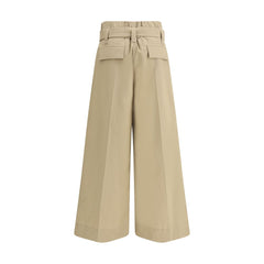 Brunello Cucinelli Beige Cotton Cropped Pants