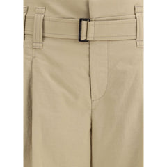 Brunello Cucinelli Beige Cotton Cropped Pants