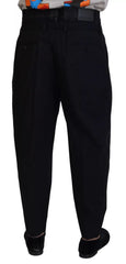 Dolce & Gabbana Black Cotton Stretch Loose Denim Trouser Jeans