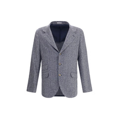 Brunello Cucinelli Blue Wool Blazer
