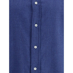 Brunello Cucinelli Blue Cotton Dress Shirt