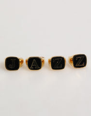 Dolce & Gabbana Gold Tone Brass JAZZ Letter Set 4 Pieces Adjustable Ring