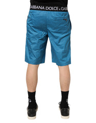 Dolce & Gabbana Blue Logo Waistband Beachwear Shorts Swimwear