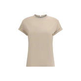 Brunello Cucinelli Beige Elastane T-Shirt