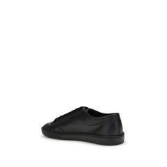 Saint Laurent Black Calf Leather Bos Taurus Low Top Sneakers