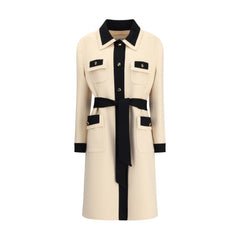 Valentino Beige Fleece Wool Coat