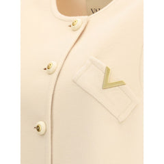 Valentino Beige Fleece Wool Casual Dress