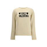 Valentino Beige Fleece Wool Sweatshirt