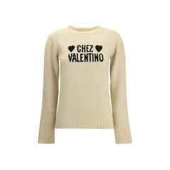 Valentino Beige Fleece Wool Sweatshirt