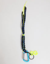 Dolce & Gabbana Blue Yellow Leather Tape String DG Logo Keychain Keyring