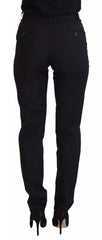 Dolce & Gabbana Black High Waist Skinny Trouser STAFF Pants