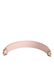 Dolce & Gabbana Strap Pink Leather Gold Tone Big Bag Handle Shoulder Strap