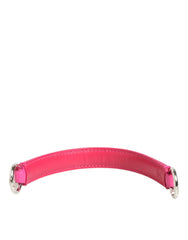 Dolce & Gabbana Pink Embellished Leather Bag Handle Women Shoulder Strap