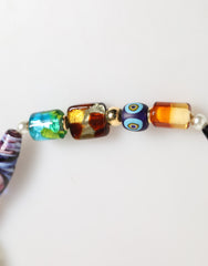 Dolce & Gabbana Multicolor Murano Glass Beads Gold Chain Jewelry Necklace