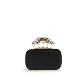 Alexander McQueen Black Silk Clutch Bag