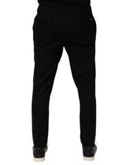 Dolce & Gabbana Black Cashmere Dress Formal Men Trouser Pants