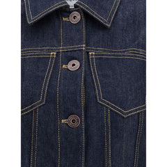 Alexander McQueen Blue Cotton Denim Jacket