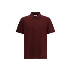 Alexander McQueen Bordeaux Cotton Polo Shirt