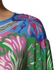 Dolce & Gabbana Multicolor Floral Printed Tunic Blouse Top