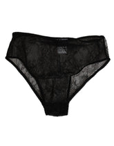 Dolce & Gabbana Black Nylon Stretch High Waist Panty Underwear