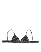 Dolce & Gabbana Black Silk Satin Triangle Soft Cup Underwear