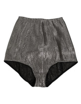 Dolce & Gabbana Gray Silk Stretch Slip Girdle Panty Underwear