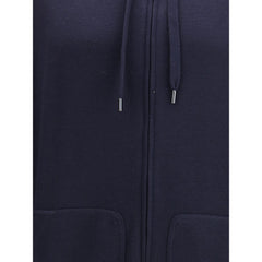 Brunello Cucinelli Blue Cashmere Sweatshirt