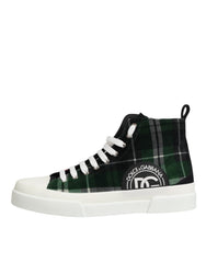 Dolce & Gabbana Multicolor Cotton High Top Men Sneakers Shoes