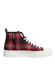 Dolce & Gabbana Multicolor Cotton High Top Men Sneakers Shoes