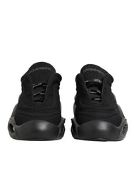 Dolce & Gabbana Black Lace Up Wave Low Top Men Sneaker Shoes