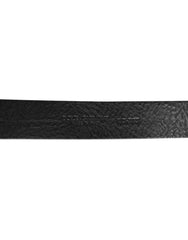 Dolce & Gabbana Black Leather Classic Metal Logo Buckle Belt