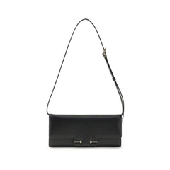 Tom Ford Black Calf Leather Bos Taurus Shoulder Bag