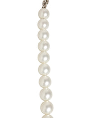 Dolce & Gabbana Black Leather Pearl Chain Bag Accessory Shoulder Strap