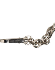 Dolce & Gabbana Black Leather Pearl Chain Bag Accessory Shoulder Strap