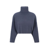 Brunello Cucinelli Blue Cashmere Turtleneck