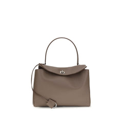 Balenciaga Gray Calf Leather Bos Taurus Shoulder Bag
