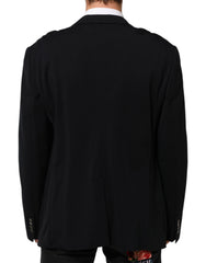Dolce & Gabbana Black Viscose 2 Buttons Suit Jacket Blazer